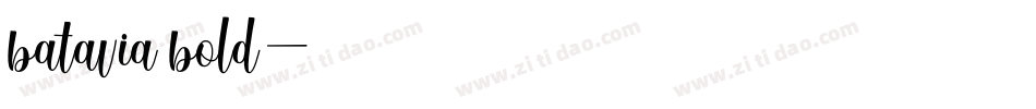 batavia bold字体转换